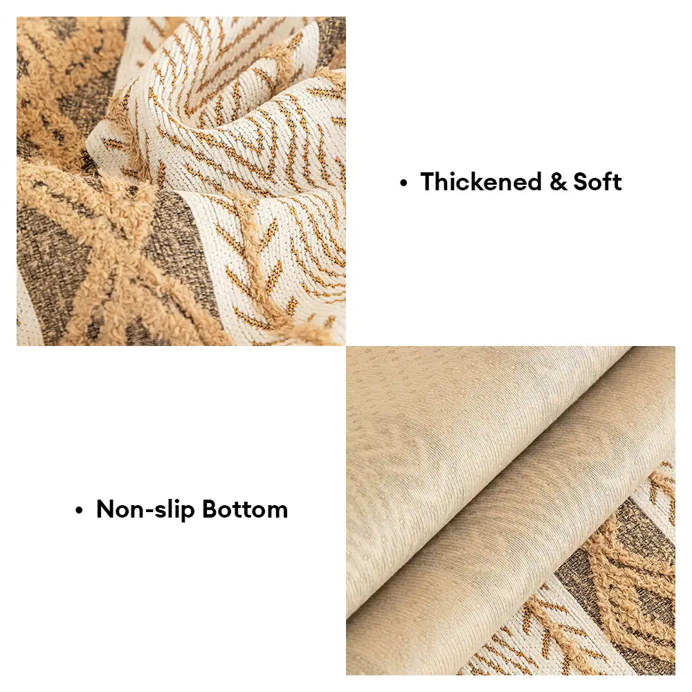 Color-Block Striped Chenille Non-Slip Couch Cover — All-Season Protection and Cozy Fit