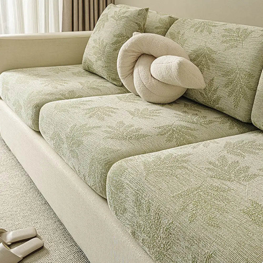 All-Season Elastic Chenille Couch Cover - Anti-Scratch, Full-Coverage Protection