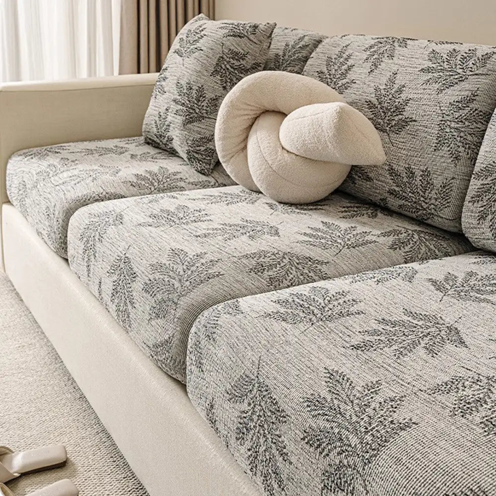 All-Season Elastic Chenille Couch Cover - Anti-Scratch, Full-Coverage Protection