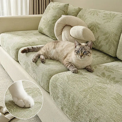 All-Season Elastic Chenille Couch Cover - Anti-Scratch, Full-Coverage Protection
