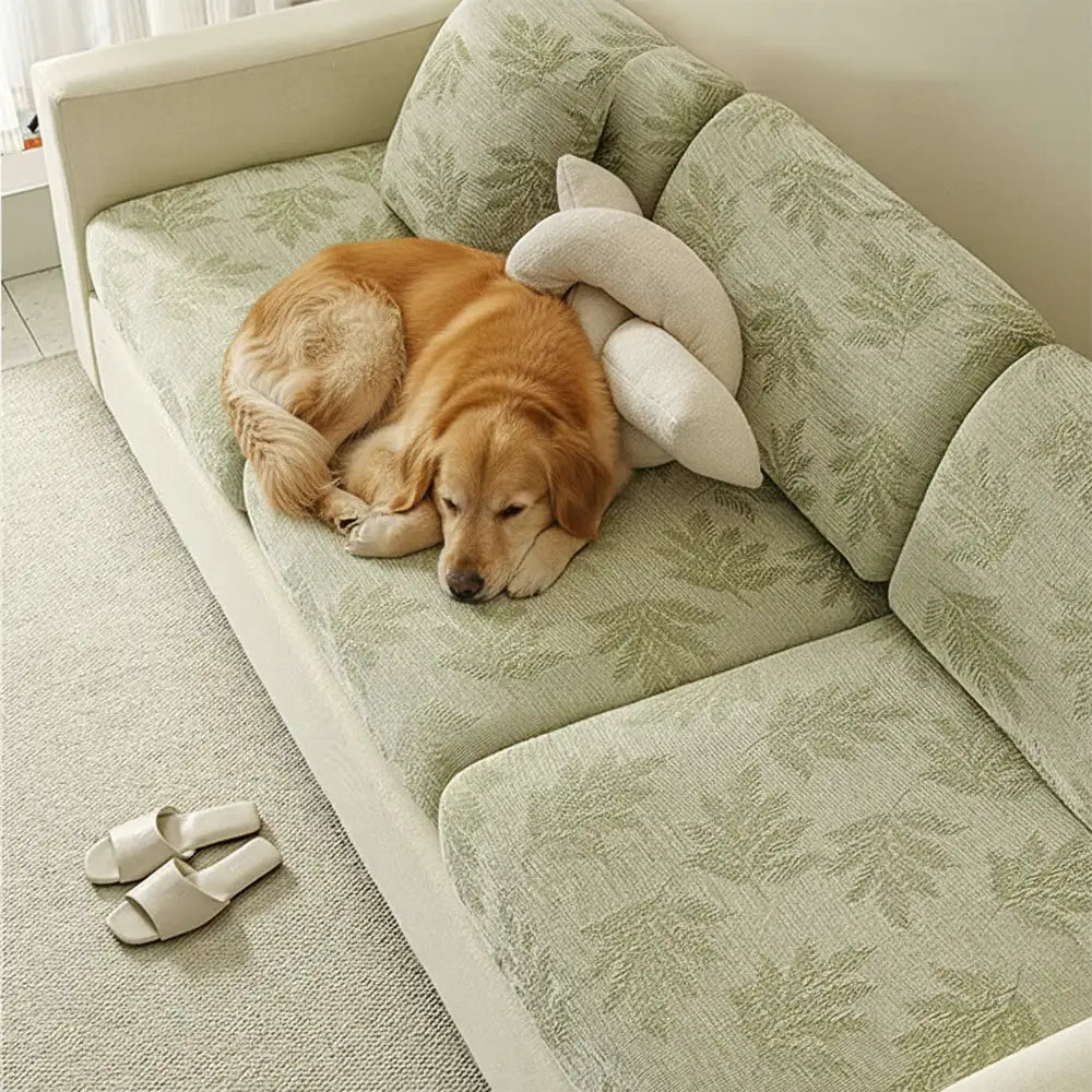 All-Season Elastic Chenille Couch Cover - Anti-Scratch, Full-Coverage Protection
