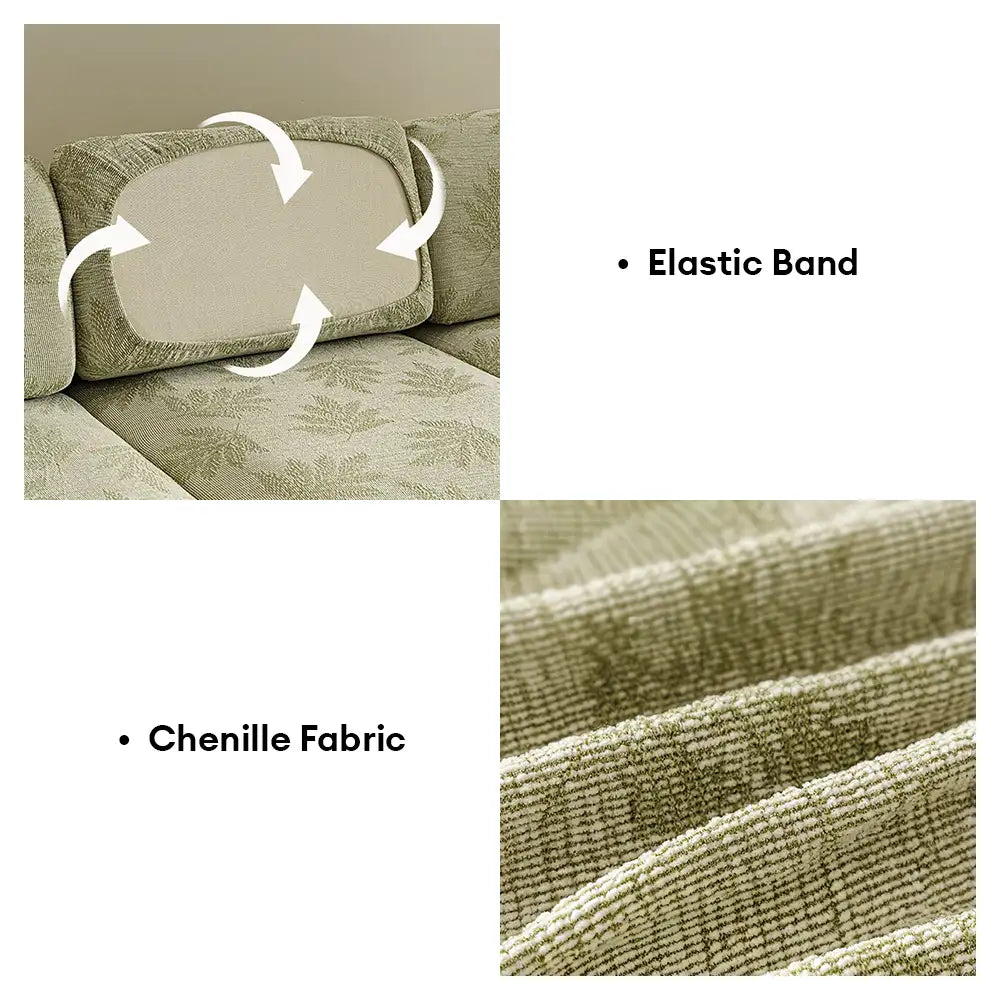 All-Season Elastic Chenille Couch Cover - Anti-Scratch, Full-Coverage Protection
