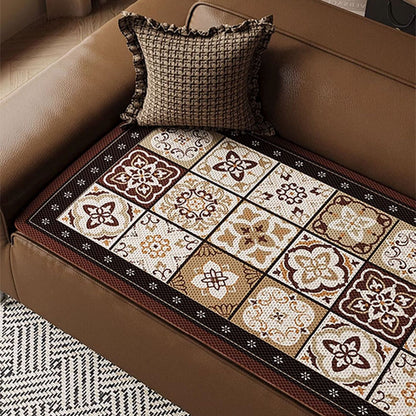Elegant Bohemian Ice-Silk Breathable Couch Cover - Lightweight, Luxurious Protection for Your Sofa