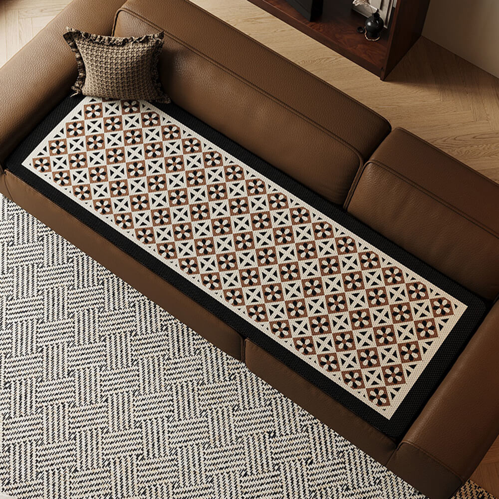 Elegant Bohemian Ice-Silk Breathable Couch Cover - Lightweight, Luxurious Protection for Your Sofa