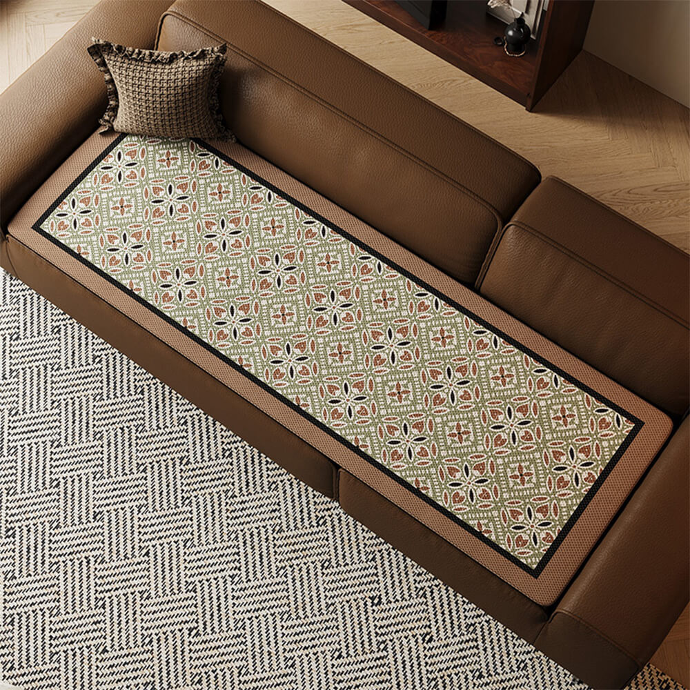 Elegant Bohemian Ice-Silk Breathable Couch Cover - Lightweight, Luxurious Protection for Your Sofa