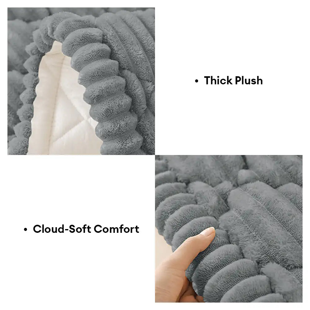 Fluffy Fuzzy Pet-Friendly Sofa Protector — Washable Couch Cover & Pet Mat