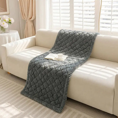 Fluffy Fuzzy Pet-Friendly Sofa Protector — Washable Couch Cover & Pet Mat