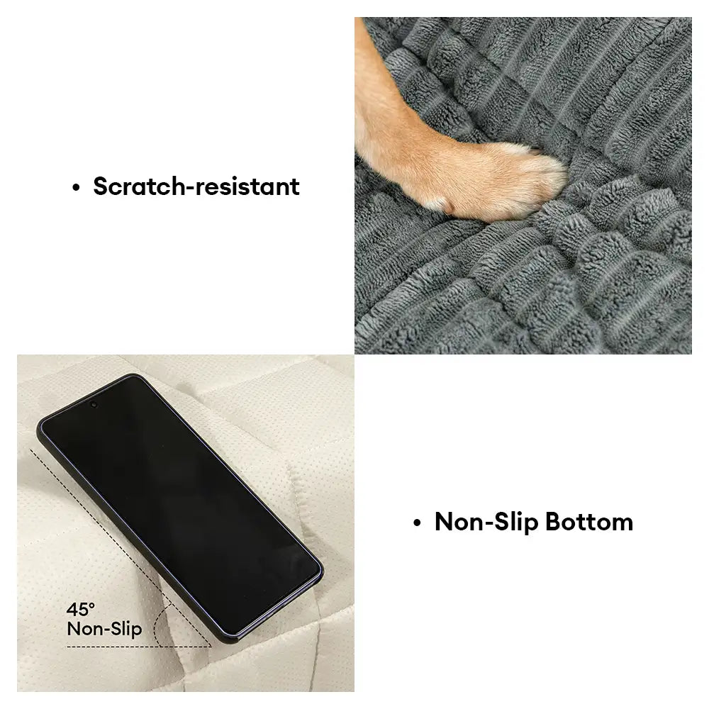 Fluffy Fuzzy Pet-Friendly Sofa Protector — Washable Couch Cover & Pet Mat
