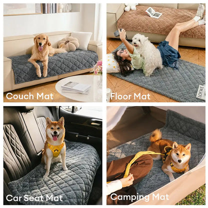 Fluffy Fuzzy Pet-Friendly Sofa Protector — Washable Couch Cover & Pet Mat
