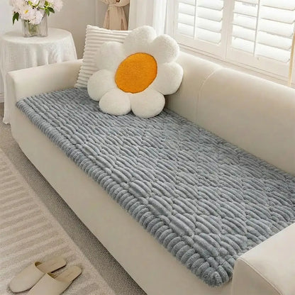 Fluffy Fuzzy Pet-Friendly Sofa Protector — Washable Couch Cover & Pet Mat