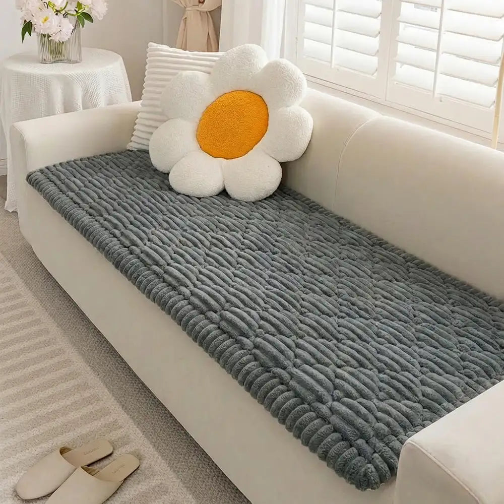 Fluffy Fuzzy Pet-Friendly Sofa Protector — Washable Couch Cover & Pet Mat