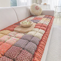 Handmade Vintage Floral Plush Pet Mat — Cushioned, Non-Slip Couch Cover