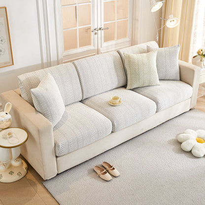 Herringbone Chenille Anti-Slip Couch Cover - Magic-Fit, Easy-Install Sofa Protector