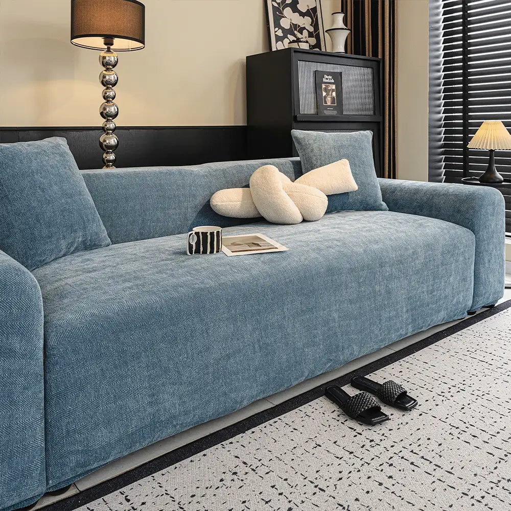 Herringbone Full-Coverage Armchair Protector – Soft, Scratch-Resistant Sofa Cover with Elastic Fit