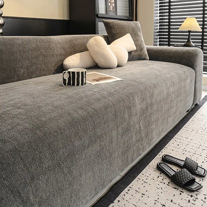 Herringbone Full-Coverage Armchair Protector – Soft, Scratch-Resistant Sofa Cover with Elastic Fit