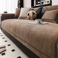 Elegant Modern Jacquard Chenille Couch Cover — Heavyweight & Non-Slip