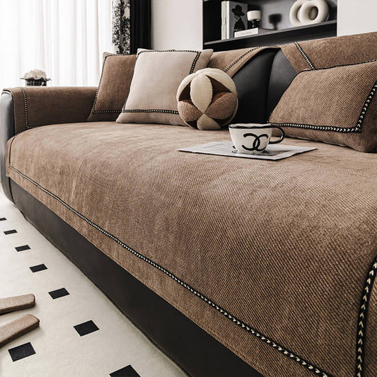 Elegant Modern Jacquard Chenille Couch Cover — Heavyweight & Non-Slip