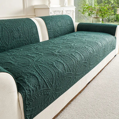All-Season Water-Repellent Brushed Fabric Couch Cover — Breathable, Non-Slip Protection