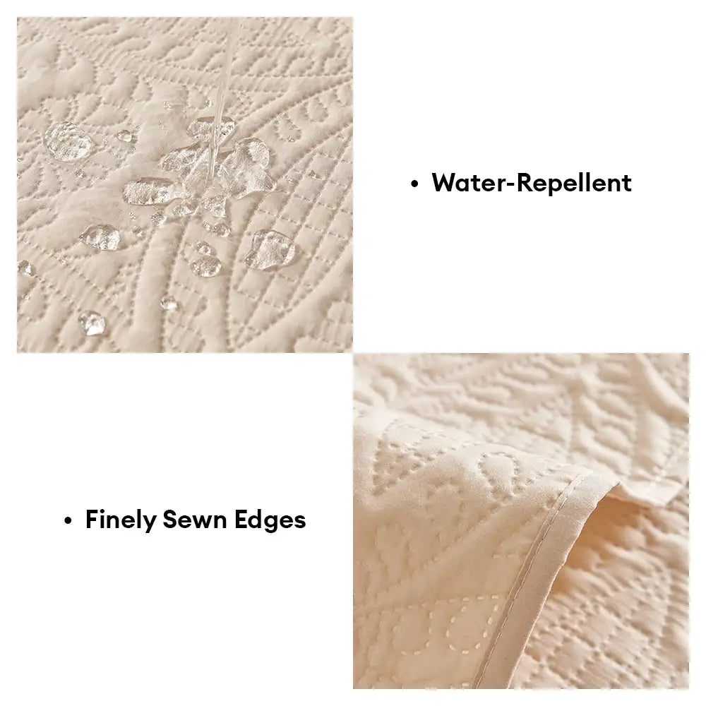 All-Season Water-Repellent Brushed Fabric Couch Cover — Breathable, Non-Slip Protection