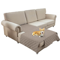 Diamond-Quilted Waterproof Pet Couch Cover with Non-Slip Backing — Stylish Protection for Your Furniture