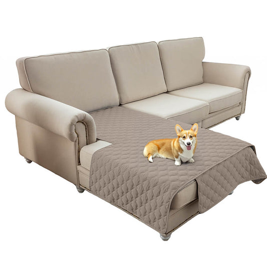 Diamond-Quilted Waterproof Pet Couch Cover with Non-Slip Backing — Stylish Protection for Your Furniture