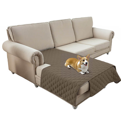 Diamond-Quilted Waterproof Pet Couch Cover with Non-Slip Backing — Stylish Protection for Your Furniture