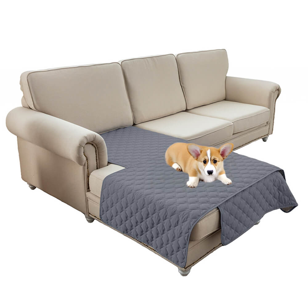 Diamond-Quilted Waterproof Pet Couch Cover with Non-Slip Backing — Stylish Protection for Your Furniture