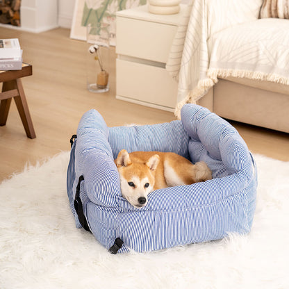 Dog Car Seat Bed | Portable Travel Safety Booster for Small & Medium Dogs
