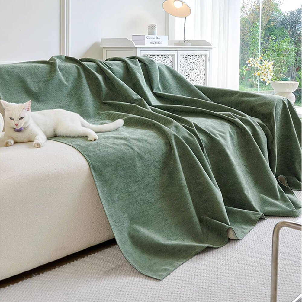 Luxuriously Soft, Waterproof Armchair Cover — Scratch-Resistant, Non-Linting Throw Slipcover