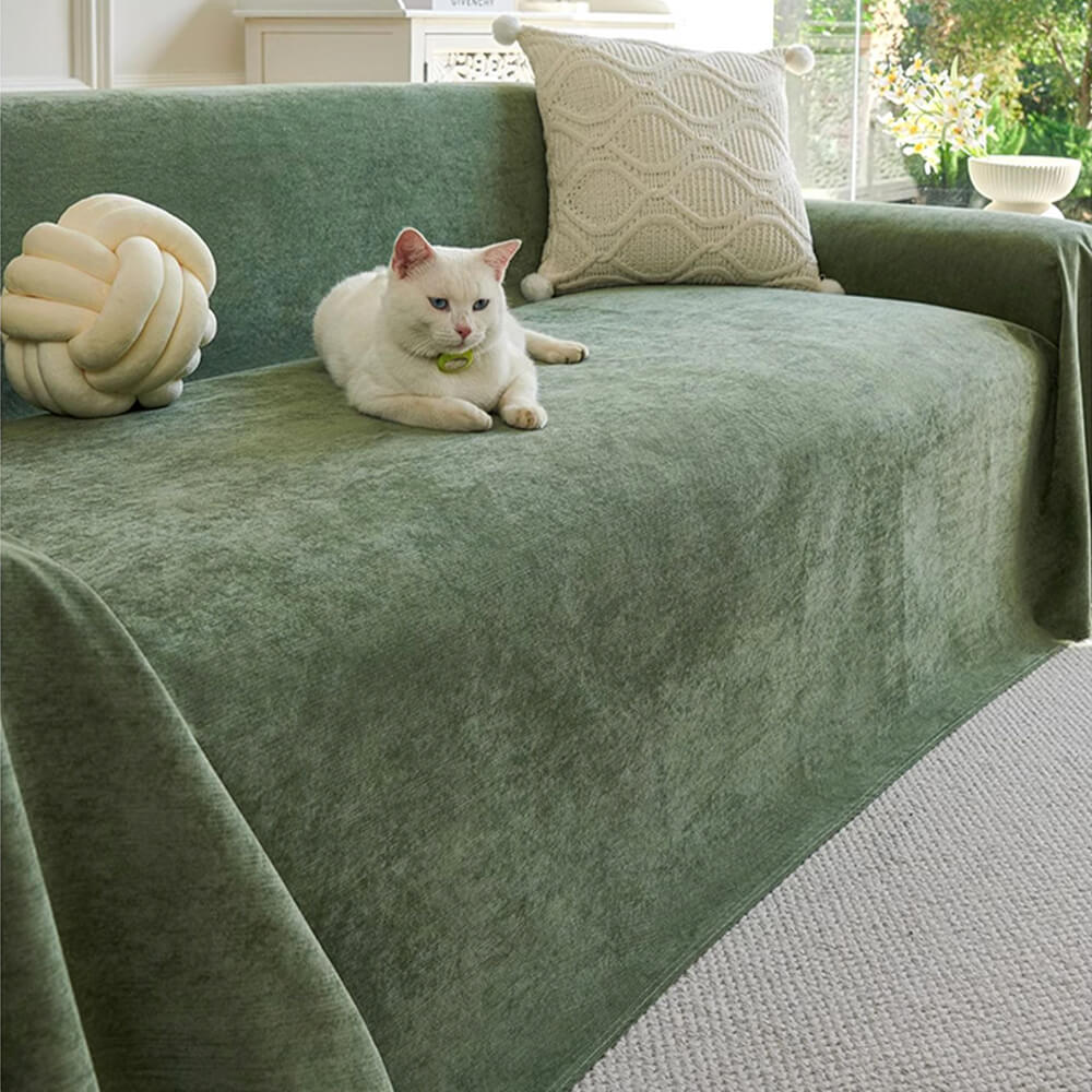 Luxuriously Soft, Waterproof Armchair Cover — Scratch-Resistant, Non-Linting Throw Slipcover