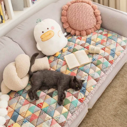 Garden-Chic Cotton Pet-Friendly Couch Protector