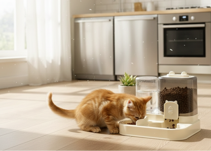 The Ultimate 2-in-1 Automatic Gravity Food & Water Dispenser