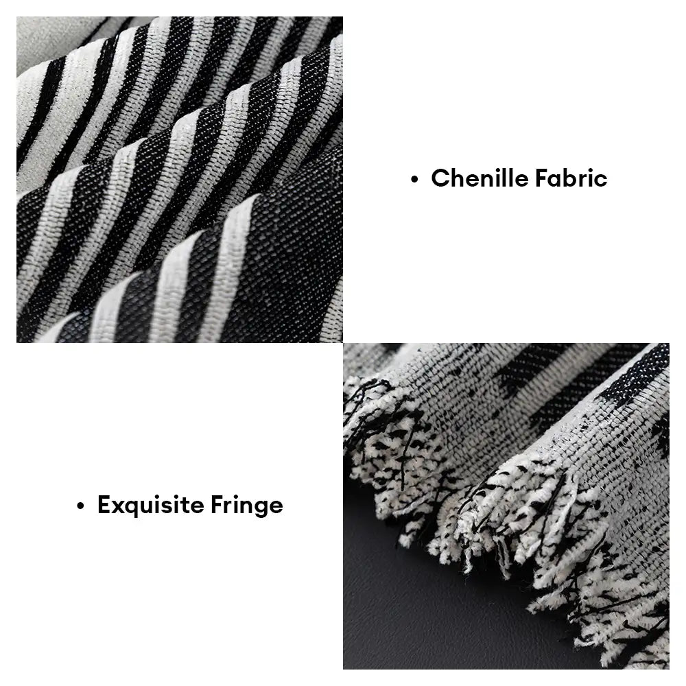 Geometric Striped Chenille Sofa Cover - Durable Protection for Your Couch