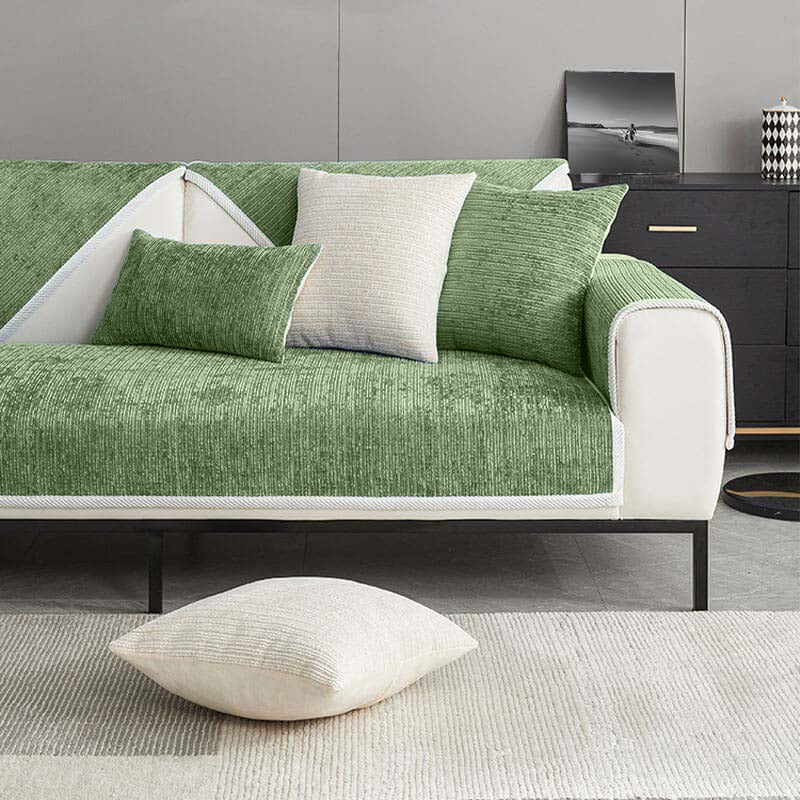 Water Resistant Antimicrobial Chenille Couch Cover – Scratch-Resistant & Easy-Care