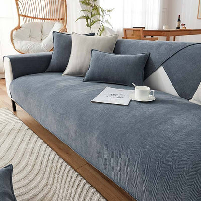 Herringbone Chenille Couch Cover - Premium Furniture Protector