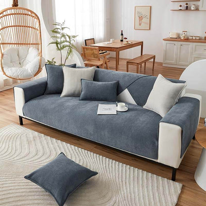 Herringbone Chenille Couch Cover - Premium Furniture Protector