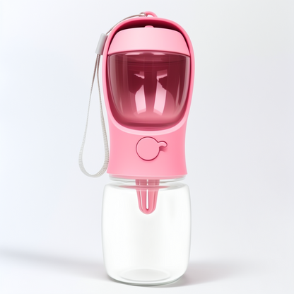 2-in-1 Portable Dog Water Bottle | Travel Hydration & Food Dispenser