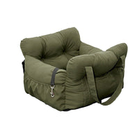Dog Car Seat | Luxury Travel Bed with Safety Harness Clip & Washable Cover
