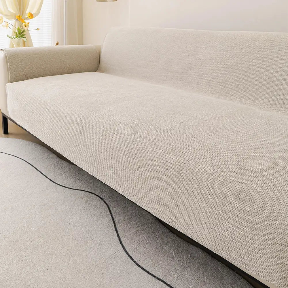 One-Piece Chenille Couch Cover - Scratch-Resistant, Durable, Water-Repellent & Non-Slip