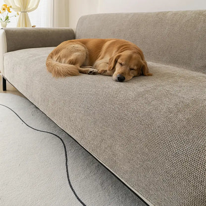 One-Piece Chenille Couch Cover - Scratch-Resistant, Durable, Water-Repellent & Non-Slip