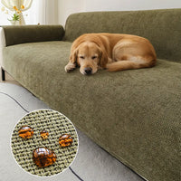 One-Piece Chenille Couch Cover - Scratch-Resistant, Durable, Water-Repellent & Non-Slip