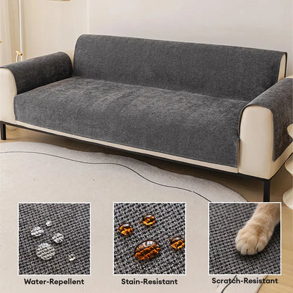One-Piece Chenille Recliner Chair Cover - Scratch-Resistant, Durable, Water-Repellent & Non-Slip