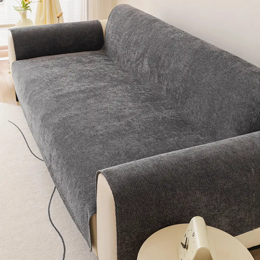 One-Piece Chenille Recliner Chair Cover - Scratch-Resistant, Durable, Water-Repellent & Non-Slip