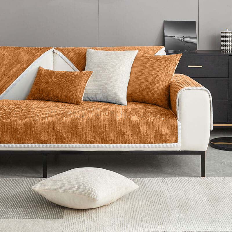 Water Resistant Antimicrobial Chenille Couch Cover – Scratch-Resistant & Easy-Care