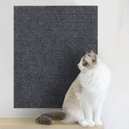 Dark Gray self-adhesive cat scratch mat on a wall