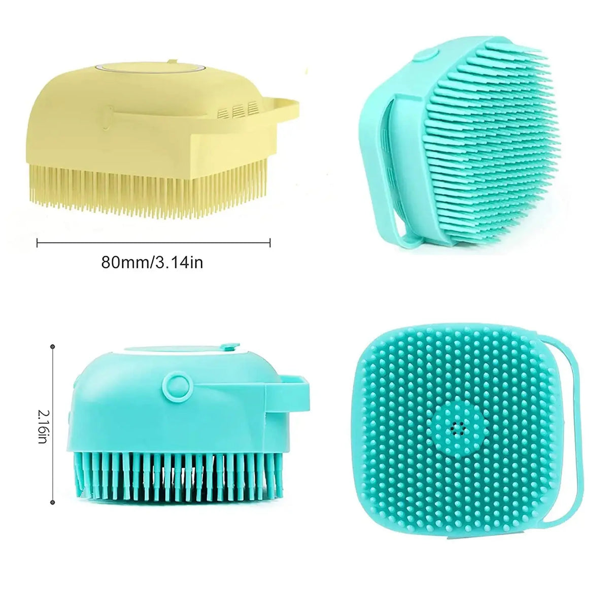 Dog Bath & Grooming Brush – 2-in-1 Shampoo & Massage Tool