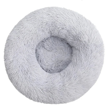 Light Gray calming donut pet bed