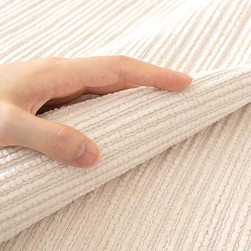 Elegant Solid-Color Chenille Outdoor Couch Cover - Scratch-Resistant, Protective Cover for Patio Furniture
