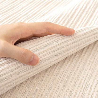 Elegant Solid-Color Chenille Outdoor Couch Cover - Scratch-Resistant, Protective Cover for Patio Furniture