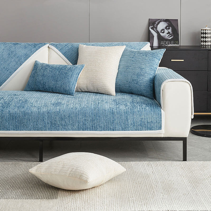 Water Resistant Antimicrobial Chenille Couch Cover – Scratch-Resistant & Easy-Care